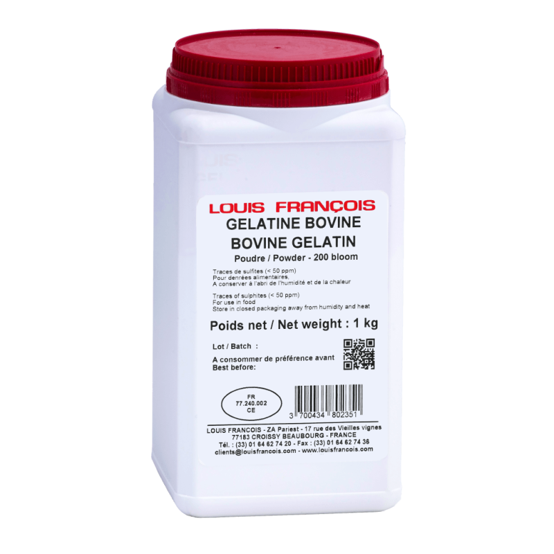BOVINE GELATIN 200 BLOOM (1KG) - LOUIS FRANCOIS