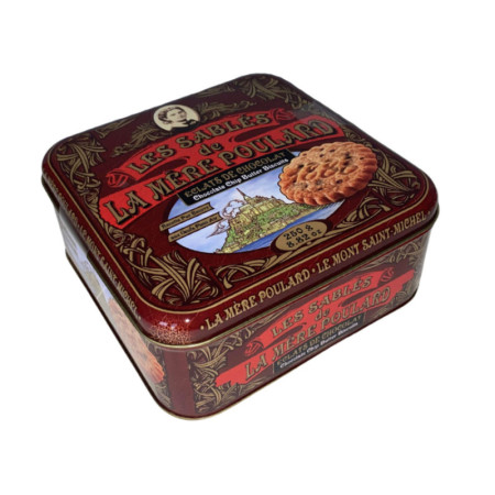 CHOCOLATE CHIP BUTTER BISCUITS IN TIN (250G) - LA MÈRE POULARD