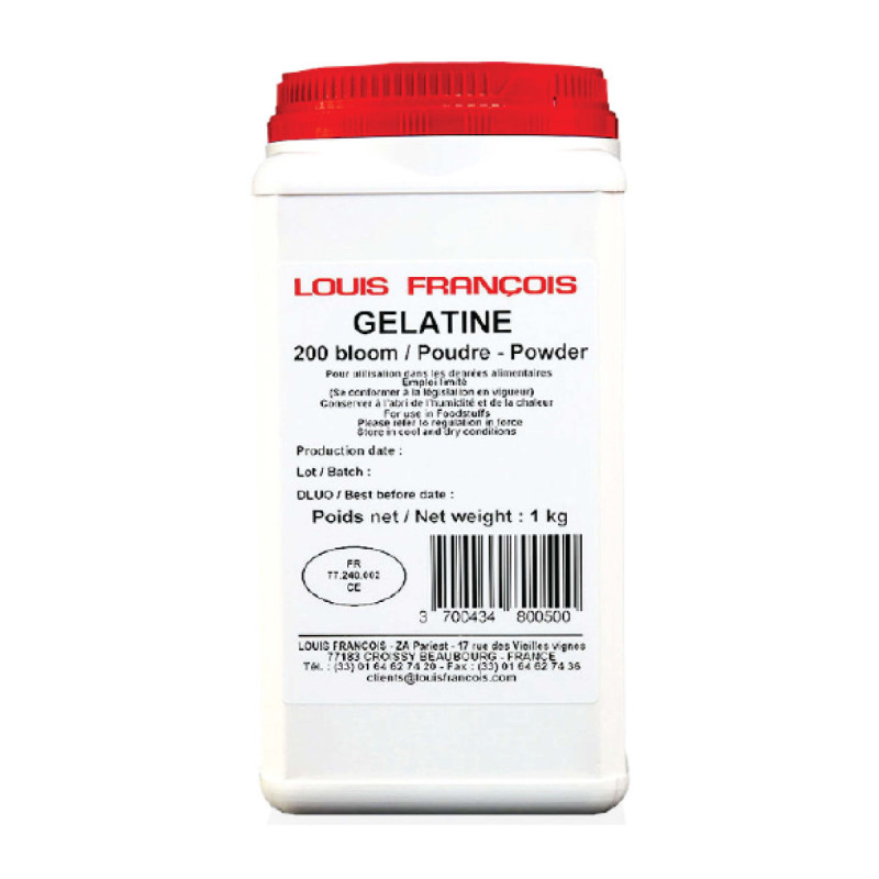 GELATIN POWDER 200 BLOOM (1KG) - LOUIS FRANCOIS