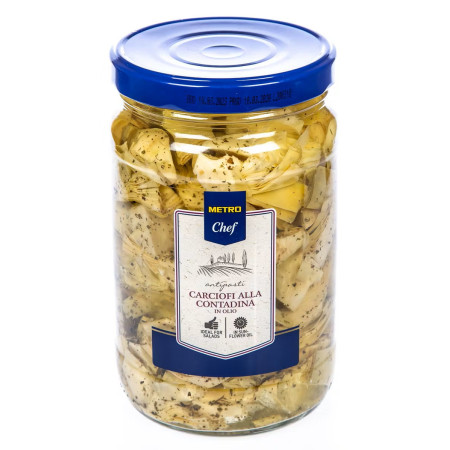 ARTICHOKE 1/4 IN OIL (1540G) - METRO CHEF