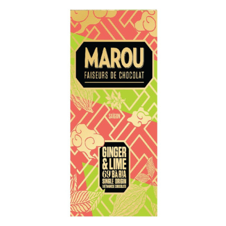 CHOCOLATE BA RIA 69% GINGER LIME (24G) - MAROU