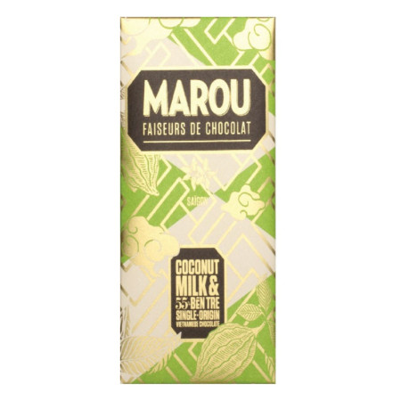 CHOCOLATE BEN TRE 55% COCONUT MILK (24G) - MAROU