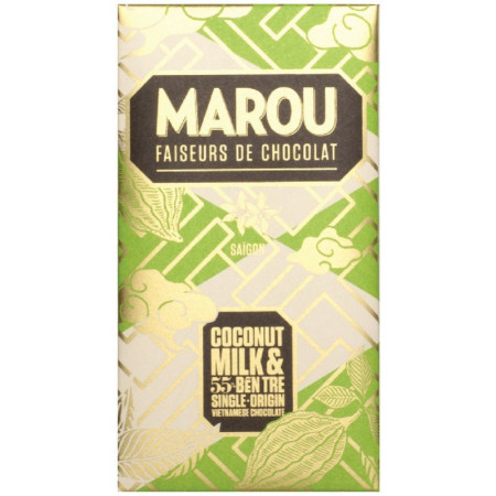 CHOCOLATE BEN TRE 55% COCONUT (80G) - MAROU