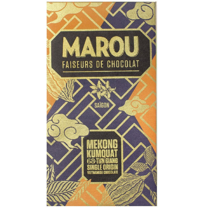 CHOCOLATE TIEN GIANG 68% KUMQUAT (80G) - MAROU