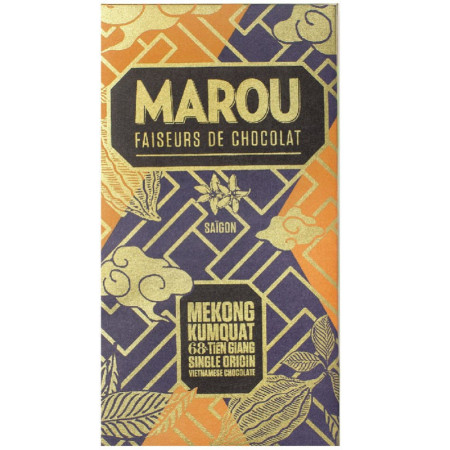 CHOCOLATE TIEN GIANG 68% KUMQUAT (80G) - MAROU