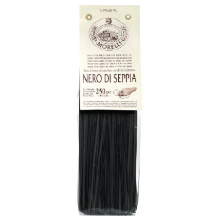 PASTA SQUID INK LINGUINE (250G) - PASTA MORELLI