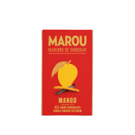 MANGO COATED  DARK CHOCOLATE 65% (100G) - MAROU
