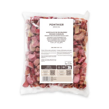 RHUBARB PIECES FRZ IQF (1KG) - PONTHIER