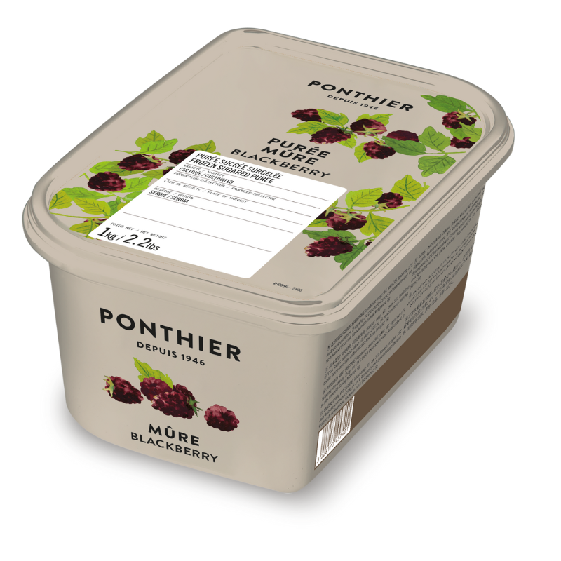 PUREE BLACKBERRY 10% SUGAR FRZ (1KG) - PONTHIER