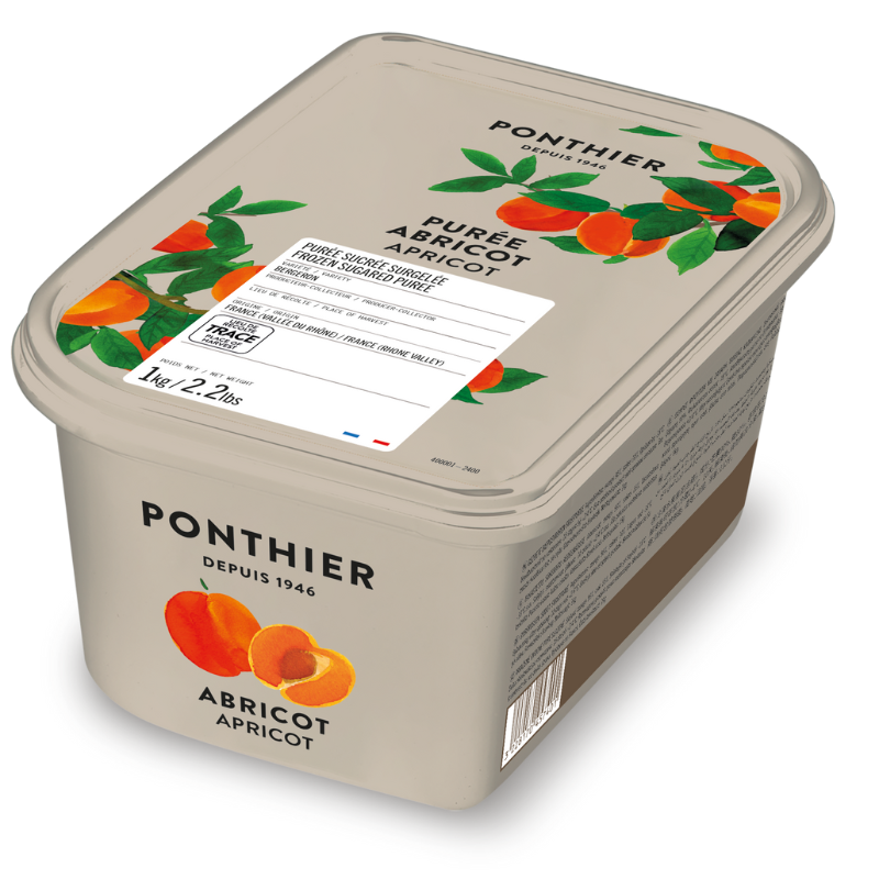 PUREE APRICOT 10% SUGAR FRZ (1KG) - PONTHIER