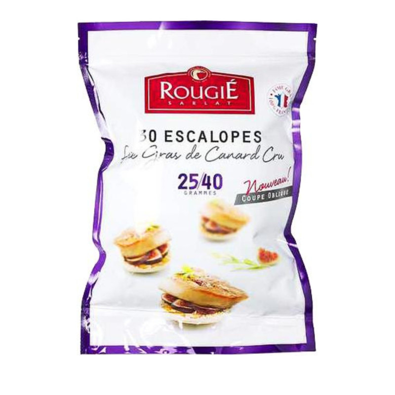 DUCK FOIE GRAS SLICED 25/40 FRZ (~1KG) - ROUGIÉ