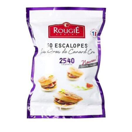 DUCK FOIE GRAS SLICED 25/40 FRZ (~1KG) - ROUGIÉ
