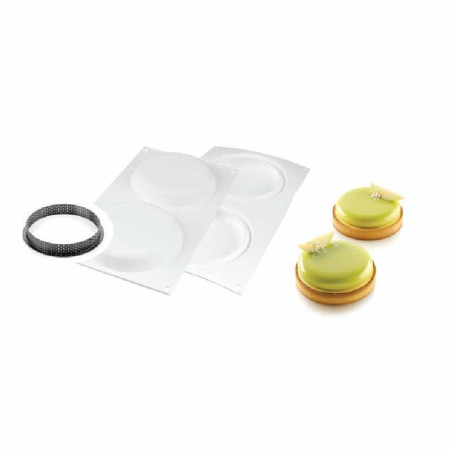 KIT TART RING ROUND (Ø105  H17MM, RING Ø120  H20MM) - SILIKOMART"