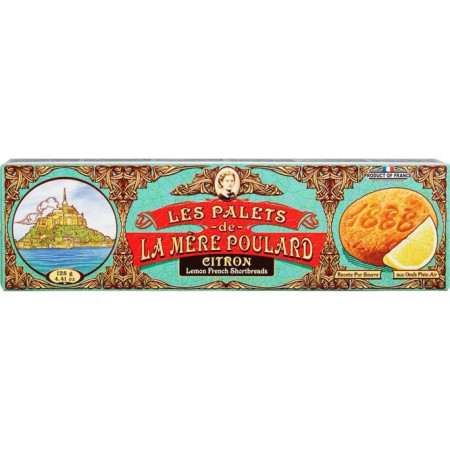 SHORTBREADS FRENCH LEMON IN PACK (125G) - LA MÈRE POULARD