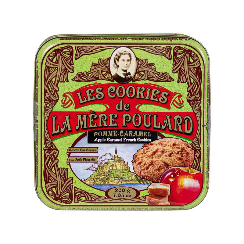 COOKIES APPLE CARAMEL IN IRON BOX (200G) - LA MÈRE POULARD