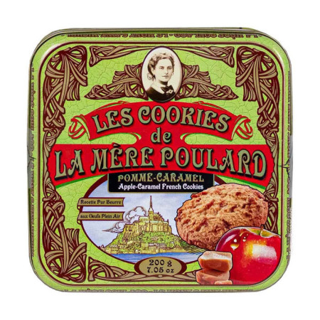 COOKIES APPLE CARAMEL IN IRON BOX (200G) - LA MÈRE POULARD