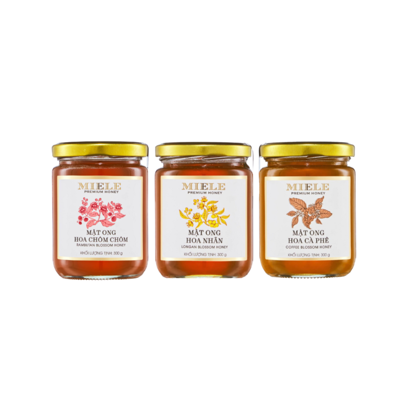 GIFTSET HONEY (3X300G) (LONGAN, RAMBUTAN, COFFEE BLOSSOM) - MIELE