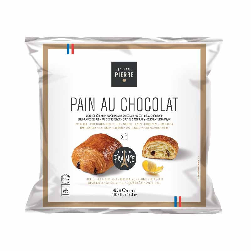 PAIN AU CHOCOLAT FINE BUTTER INDIVIDUAL BAGS (70G)*6 - BRIDOR