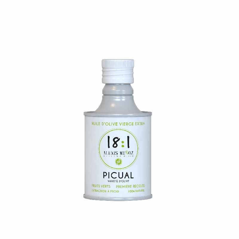 100% PICUAL GREEN (250ML) - EXTRA VIRGIN OLIVE OIL 18:1 - ALEXIS MUÑOZ