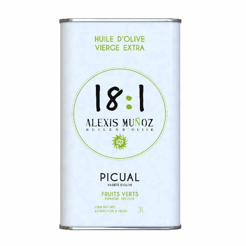 100% PICUAL GREEN (3L) - EXTRA VIRGIN OLIVE OIL 18:1 - ALEXIS MUÑOZ
