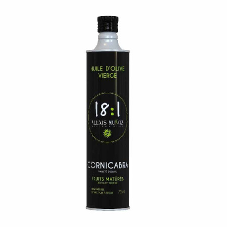 100% CORNICABRA BLACK (750ML) - EXTRA VIRGIN OLIVE OIL 18:1 - ALEXIS MUÑOZ