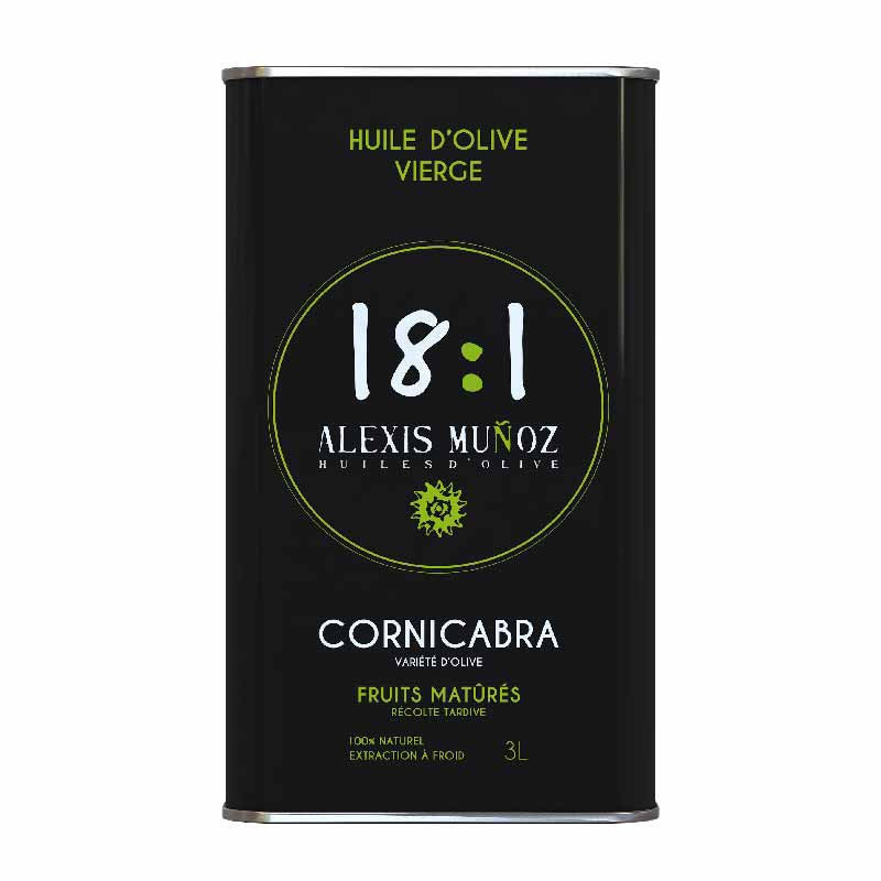 100% CORNICABRA BLACK (3L) - EXTRA VIRGIN OLIVE OIL 18:1 - ALEXIS MUÑOZ