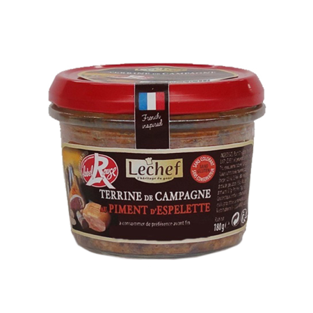 COUNTRY TERRINE WITH ESPELETTE PIMENT (180G) - LE CHEF