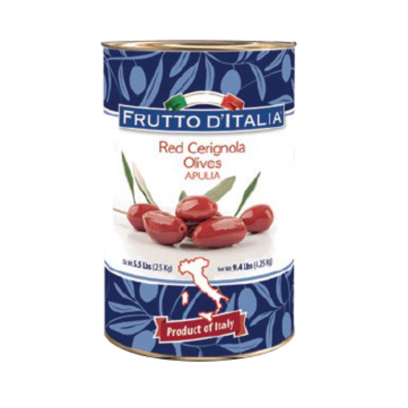 RED CERIGNOLA OLIVES TIN (2.5KG-4.25KG) - MADAMA OLIVA