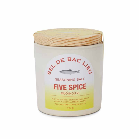 FIVE- SPICE SALT (100G) IN CERAMIC POT - BAC LIEU