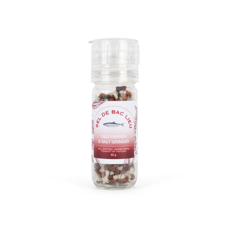PHU QUOCRED PEPPER & COARSE SALT MIX GRINDER (70G) - BAC LIEU