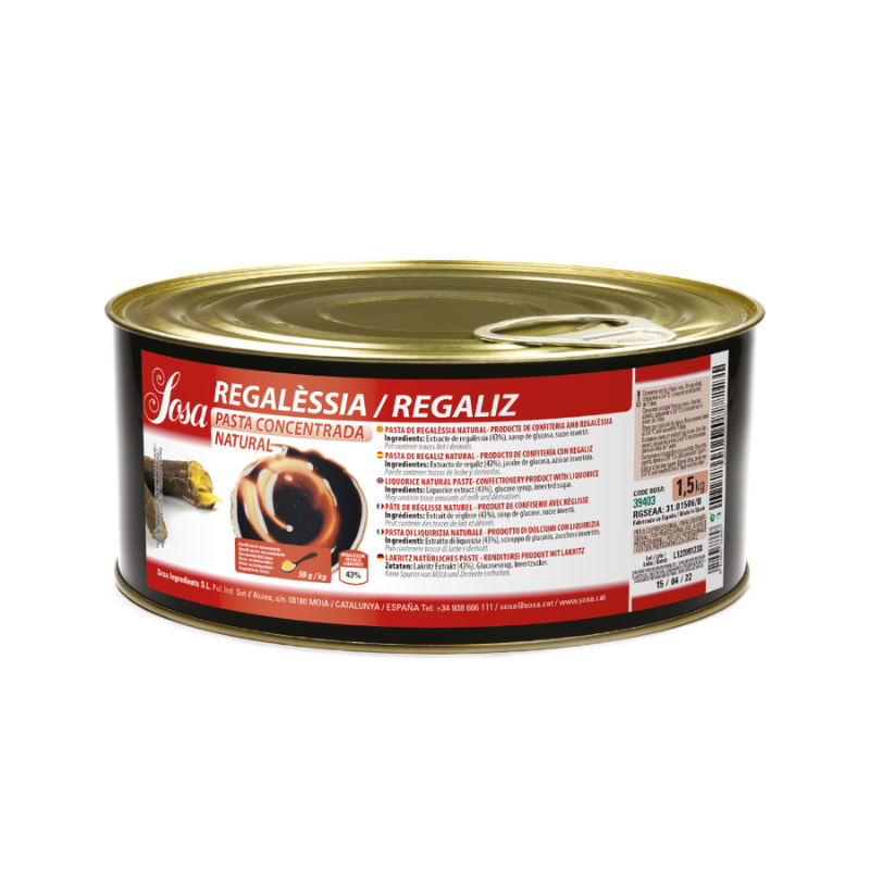 REGALIZ PASTA CONCENTRADA NATURAL (1.5KG) - SOSA