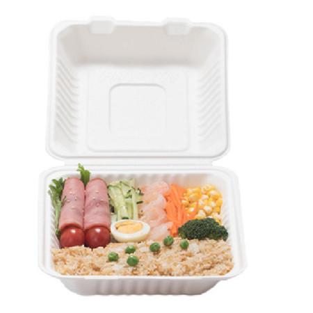 CLAMSHELL SQUARE NATURAL FIBER (900ML)*100 - HRK