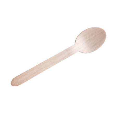 NATURAL WOOD SPOON (165MM)*100 - HRK