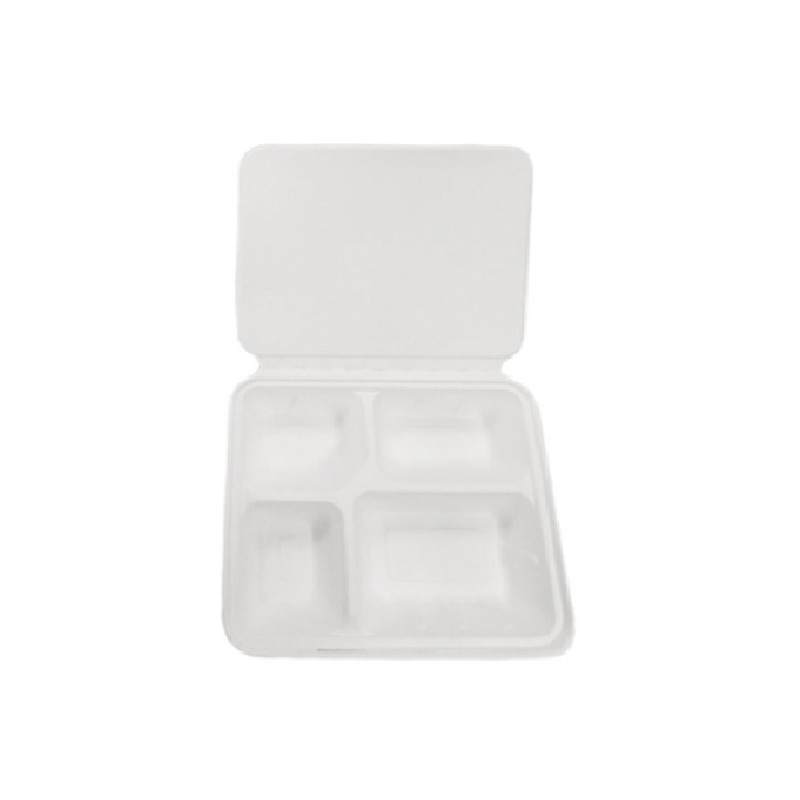 CLAMSHELL 4 COMPARTMENTS NATURAL FIBER (1200ML)*200 - HRK