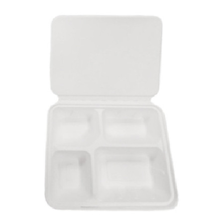 CLAMSHELL 4 COMPARTMENTS NATURAL FIBER (1200ML)*200 - HRK