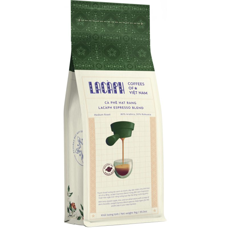 SIGNATURES ESPRESSO BLEND 80% ARABICA 20% ROBUSTA WHOLE BEANS (1KG) - LACAPH