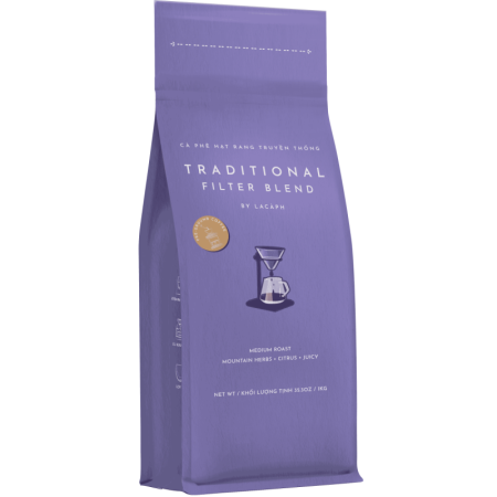 TRADITIONAL FILTER BLEND 100% ARABICA GROUND COFFEE (1KG) - LACAPH