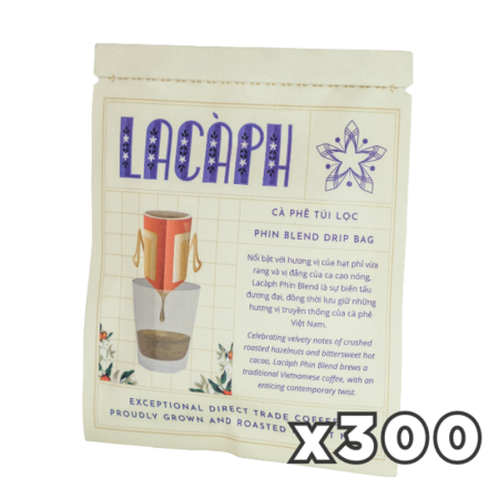 PHIN BLEND 85% ROBUSTA 15% ARABICA COFFEE DRIP BAGS (15Gx300) - LACAPH