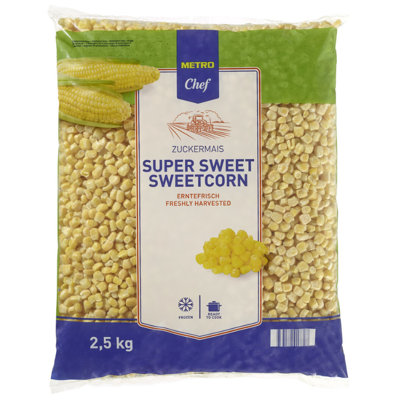 SWEETCORN SUPERSWEET FRZ (2.5KG) - METRO CHEF