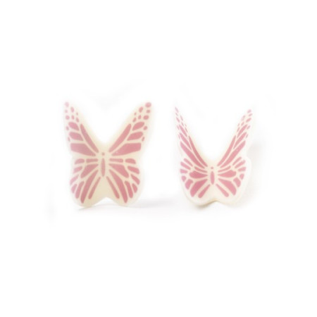 BUTTERFLY WHITE PINK - C120 - DOBLA