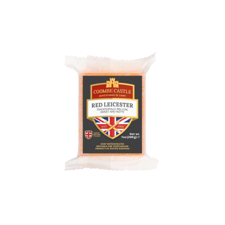 RED MILD CHEDDAR BLOCK 6M (200G) - COOMBE CASTLE - DEVON CREAM COMPANY