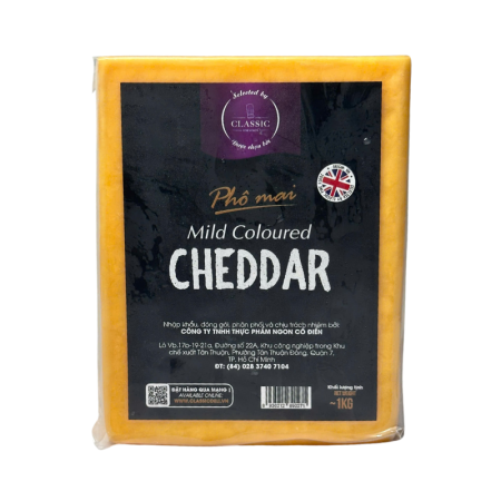 MILD COLOUR CHEDDAR (1KG) - COOMBE CASTLE - DEVON CREAM COMPANY - CTR