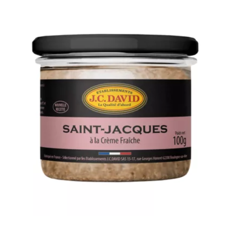 TERRINE OF SCALLOPS WITH CREME FRAICHE (100G) - J.C.DAVID