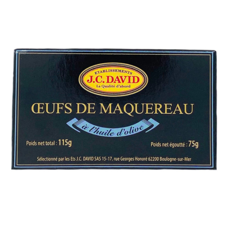 MACKEREL EGGS WITH OLIVE OIL (75G) - J.C.DAVID
