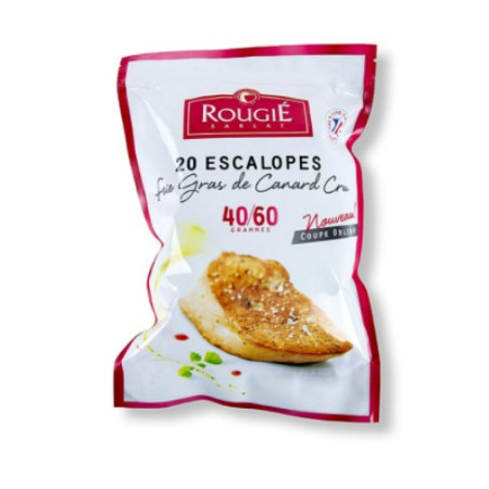 DUCK FOIE GRAS 40/60 4 SLICES FRZ (~180G) - ROUGIÉ