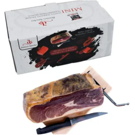 MINI JAMON HAM WITH KNIFE AND HOLDER 24M (~1.2KG)  - LA PRUDENCIA