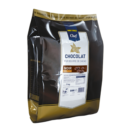 DARK CHOCOLATE COUVERTURE BUTTONS 55% (5KG) - METRO CHEF