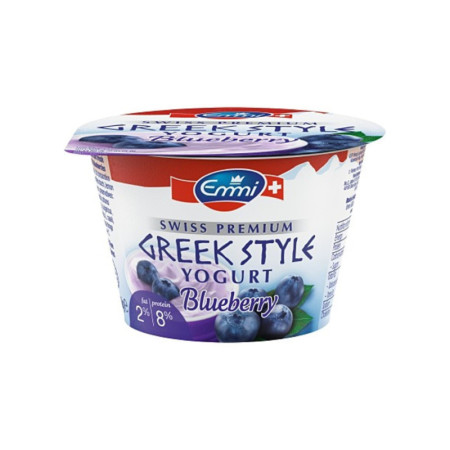 SWISS GREEK YOGURT BLUEBERRY PREMIUM 2% FAT (150G) - EMMI