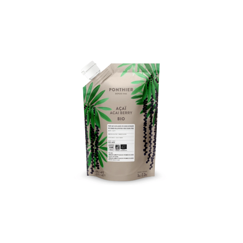 ACAI ORGANIC PUREE CHILLED 10% SUGAR (1KG) - PONTHIER