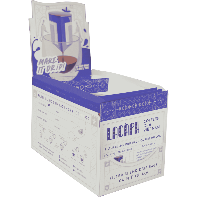 FILTER BLEND 100% ARABICA COFFEE DRIP BAGS (15G*20) - LACAPH
